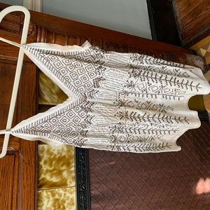 Free People White Beaded Dress